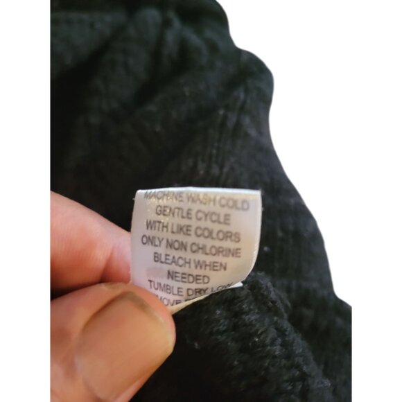 JASON MAXWELL Open Front‎ Black Cardigan Sweater Lightweight Knit Long Sleeve - Picture 8 of 8